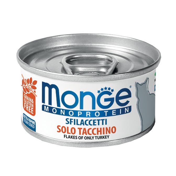 Monge Monoprotein Solo Tacchino 80g - Cibo Umido per Gatti Monge Monoprotein Solo Tacchino 80g - Cibo Umido per Gatti